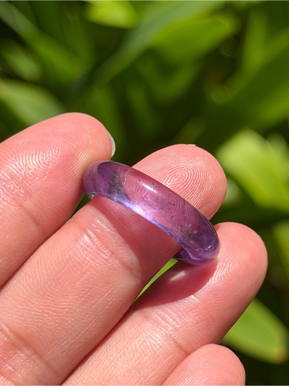 Size 6.35 Clear Natural Purple Amethyst Ring 1668